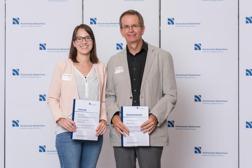 KBP fördert junge Talente  Stipendiatin - Melina Overhage und KBP-Partner Matthias Klemm